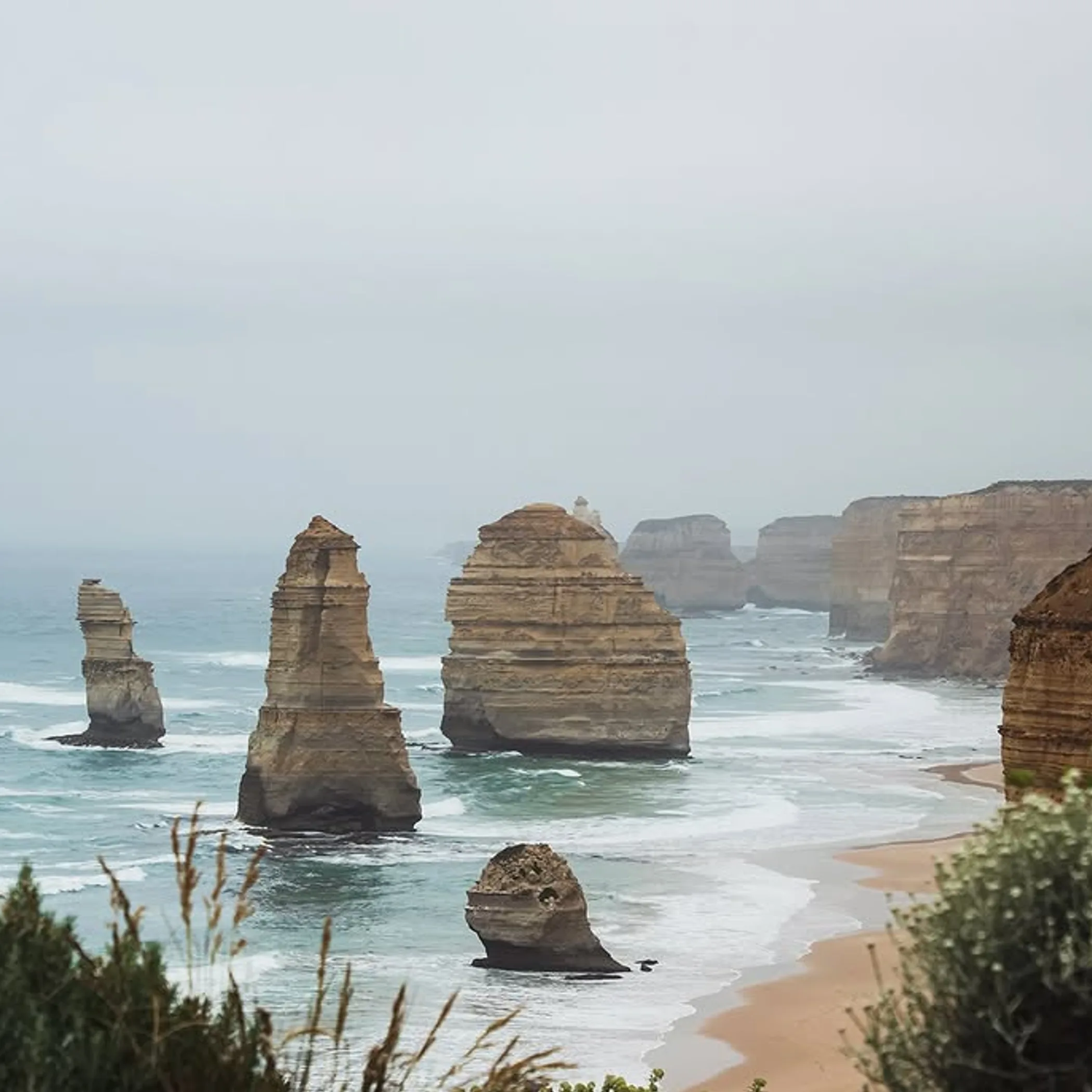 victoria coastal rock formations clear sky