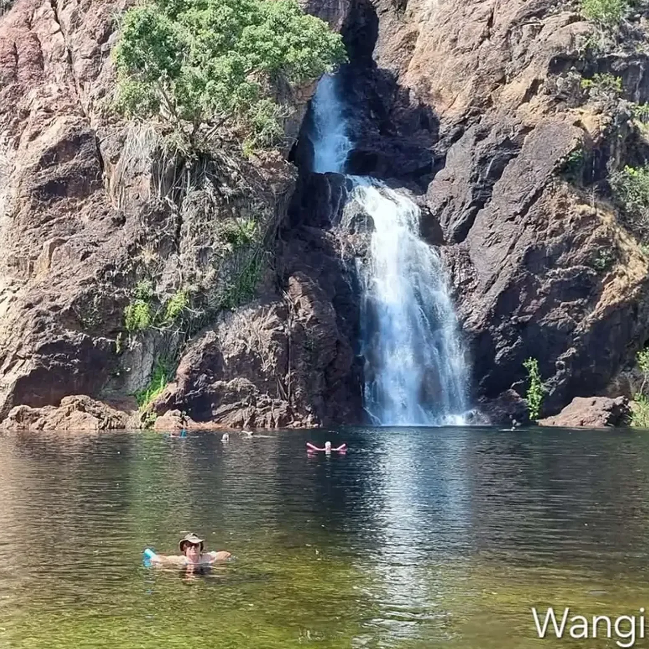 wangi falls waterfall in dry season