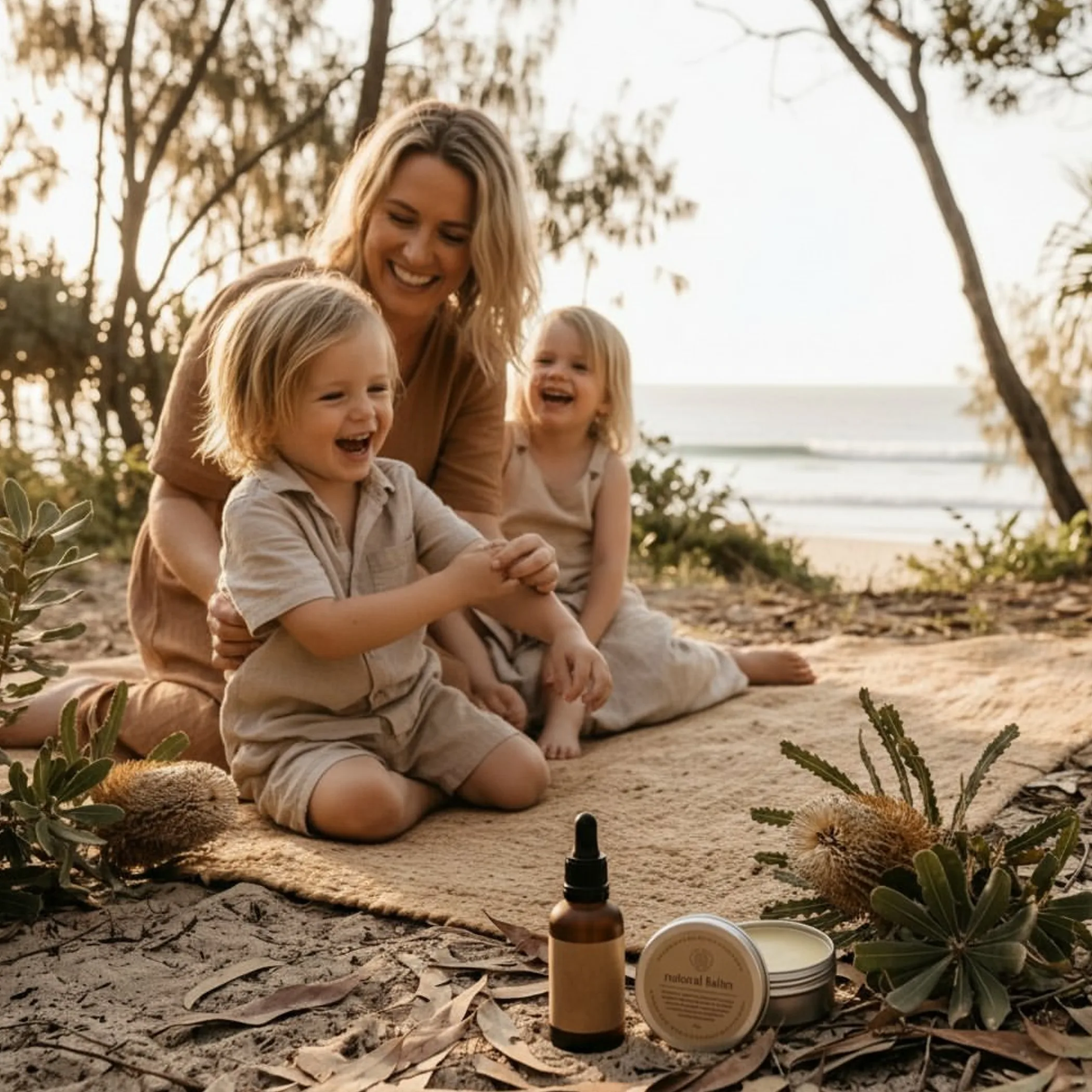 woman applying sunscreen outdoors