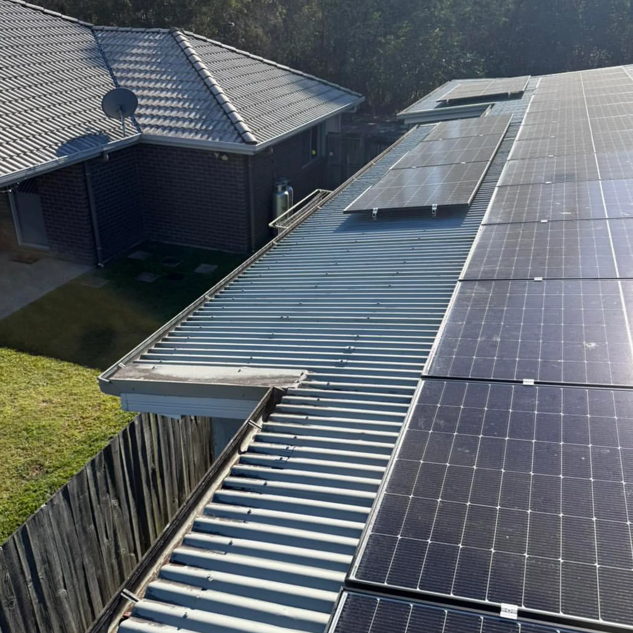 solar panels on residential roof