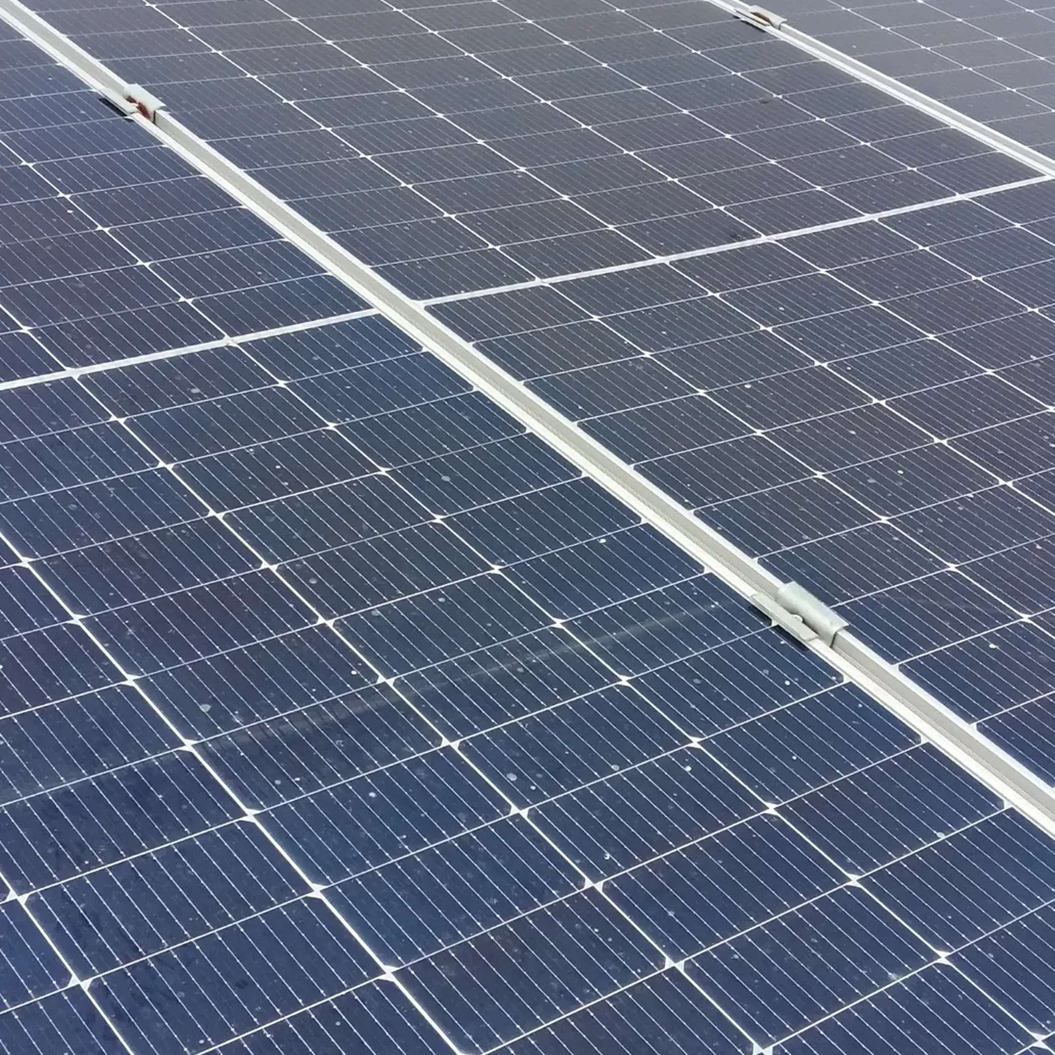 solar panels on a rooftop